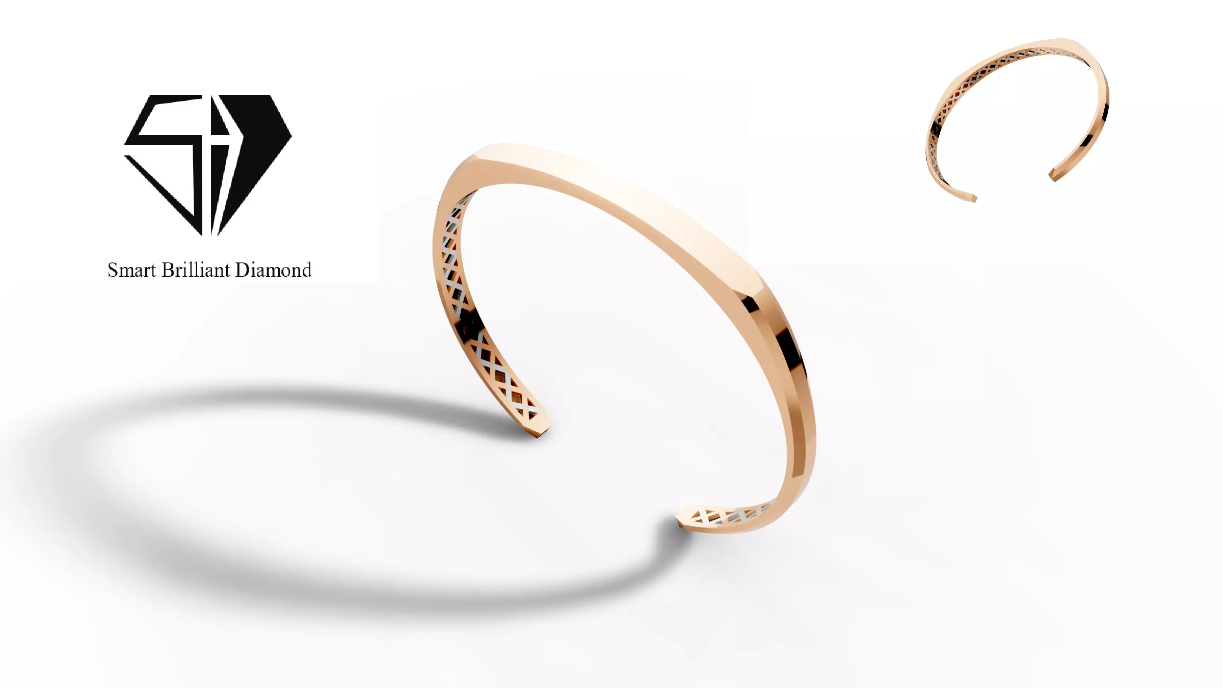 Hexagonal cuff bracelet model bg0021 3D print model