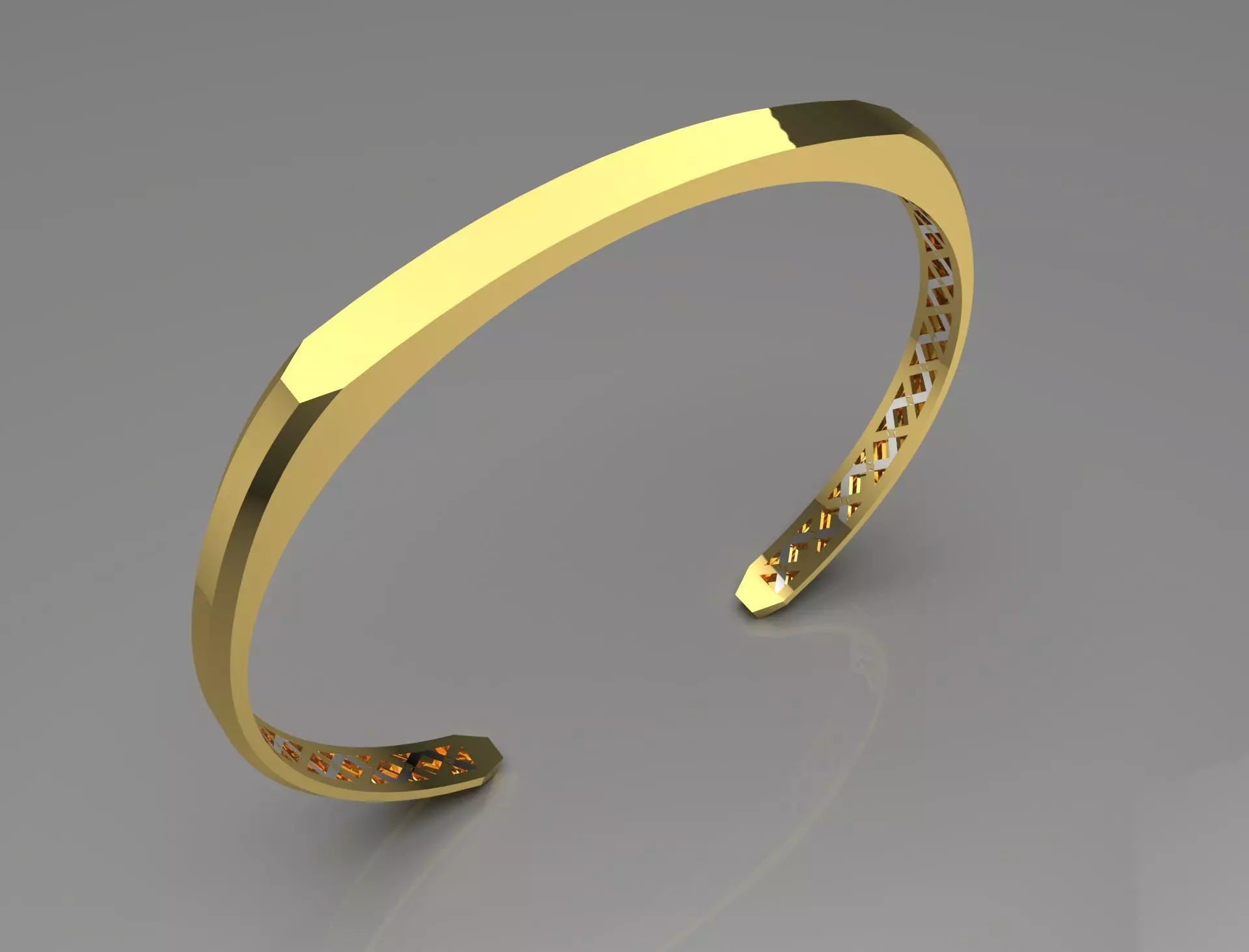 Hexagonal cuff bracelet model bg0021 3D print model