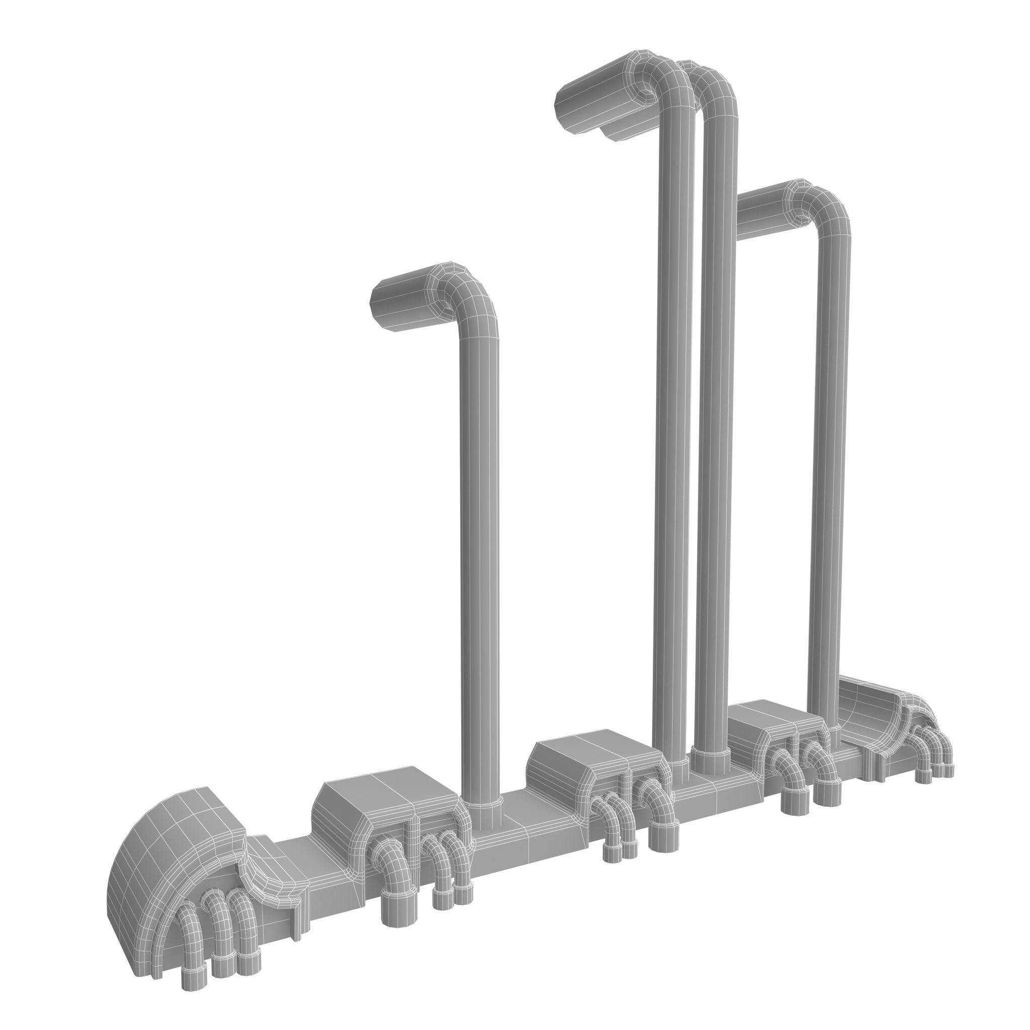 Pipes pair of electric scooters 3D model_8