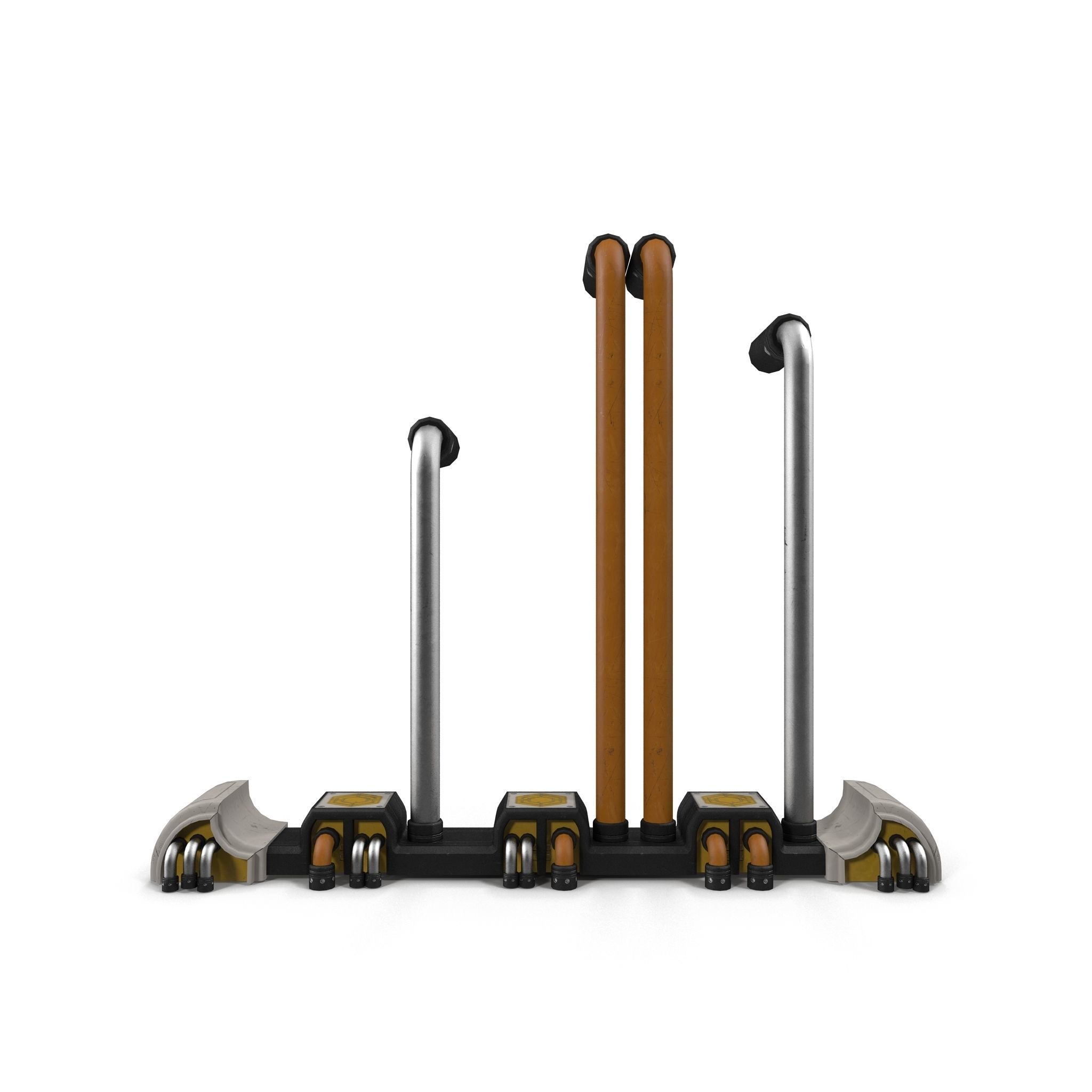 Pipes pair of electric scooters 3D model_5