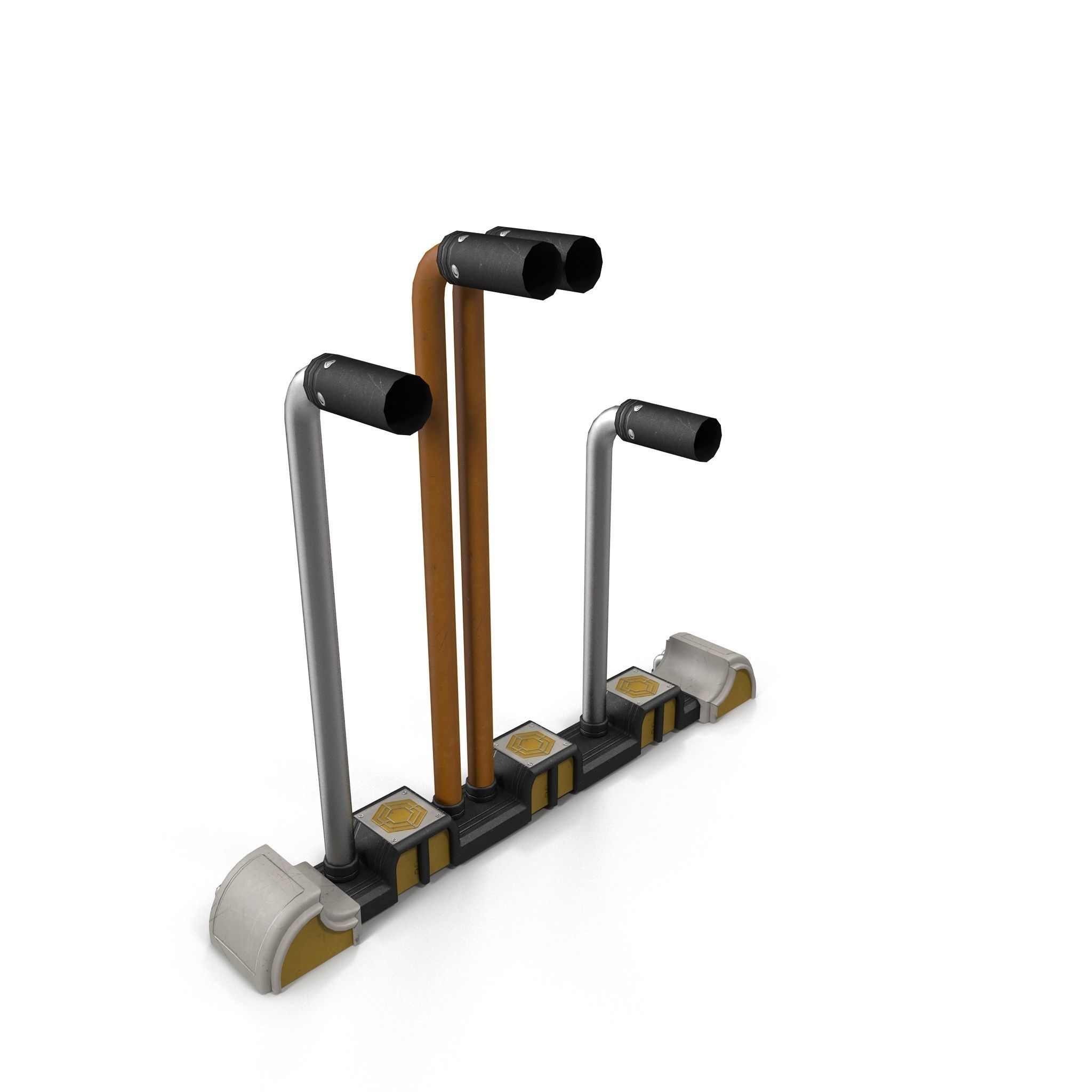 Pipes pair of electric scooters 3D model_4