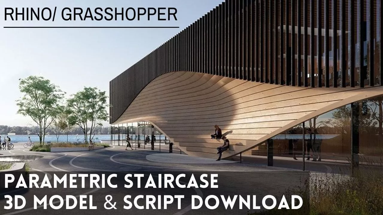 Parametric Staircase Design Grasshopper Rhino Files Download 3D model