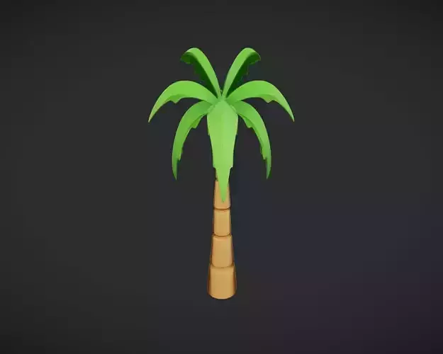 Stylized cartoon palm tree