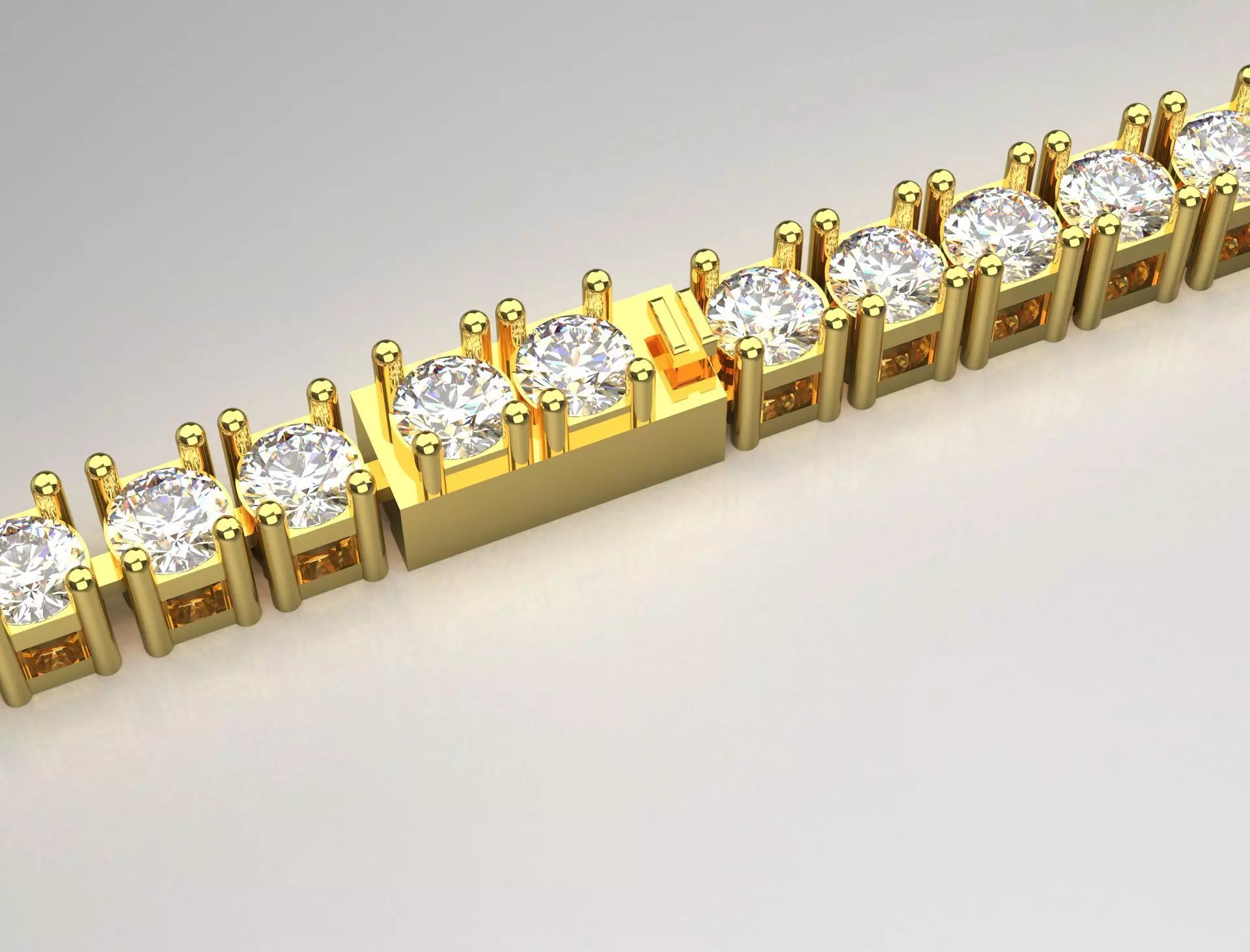 Classic tennis bracelet with diamonds model bg0022 3D print model