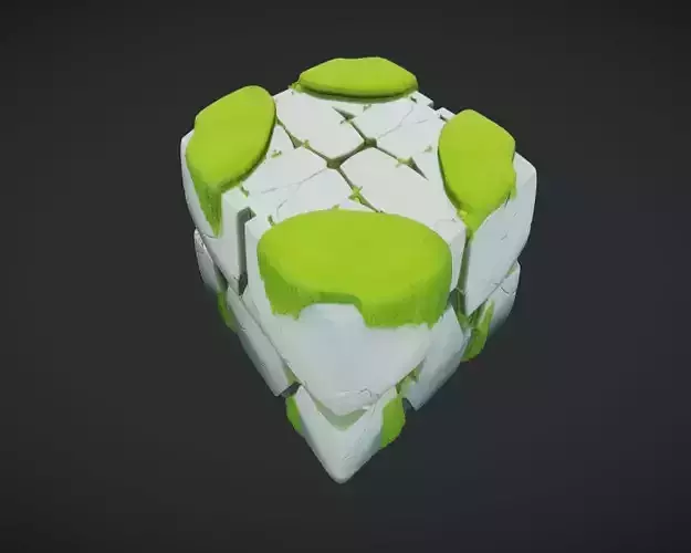 moss-covered stone block