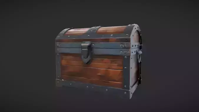 A wooden treasure chest