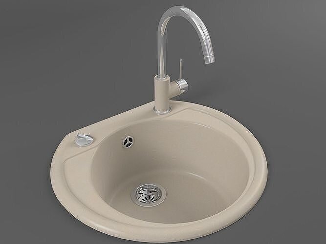 Kitchen sink 03 3D model 3D model