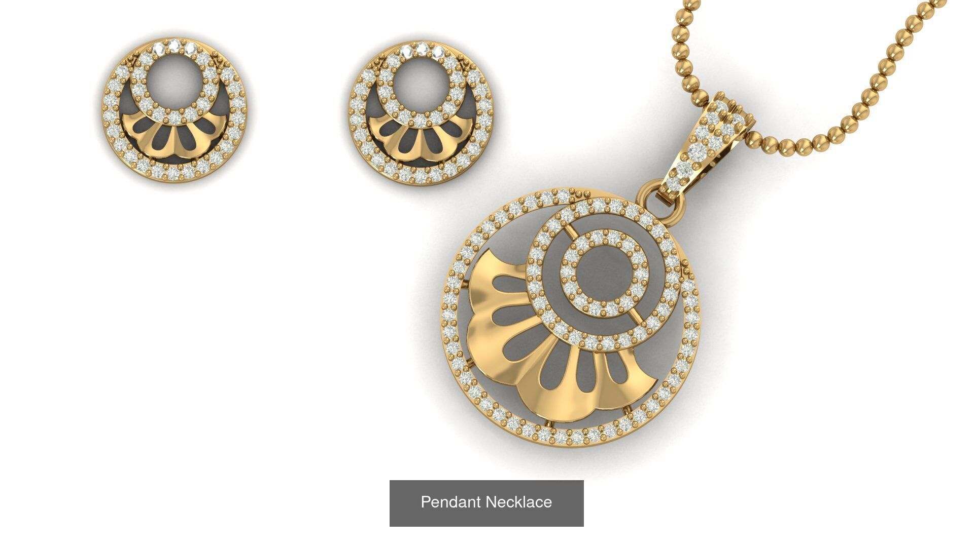 Pendant Necklace 3D Model Collection_4