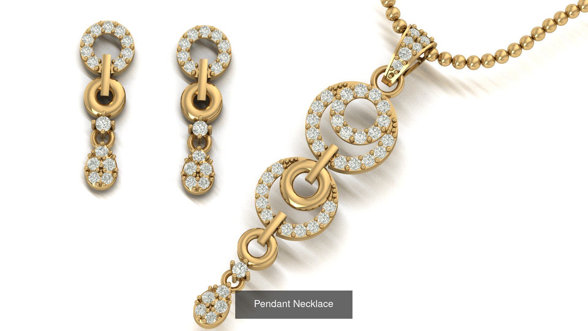 Pendant Necklace 3D Model Collection_1