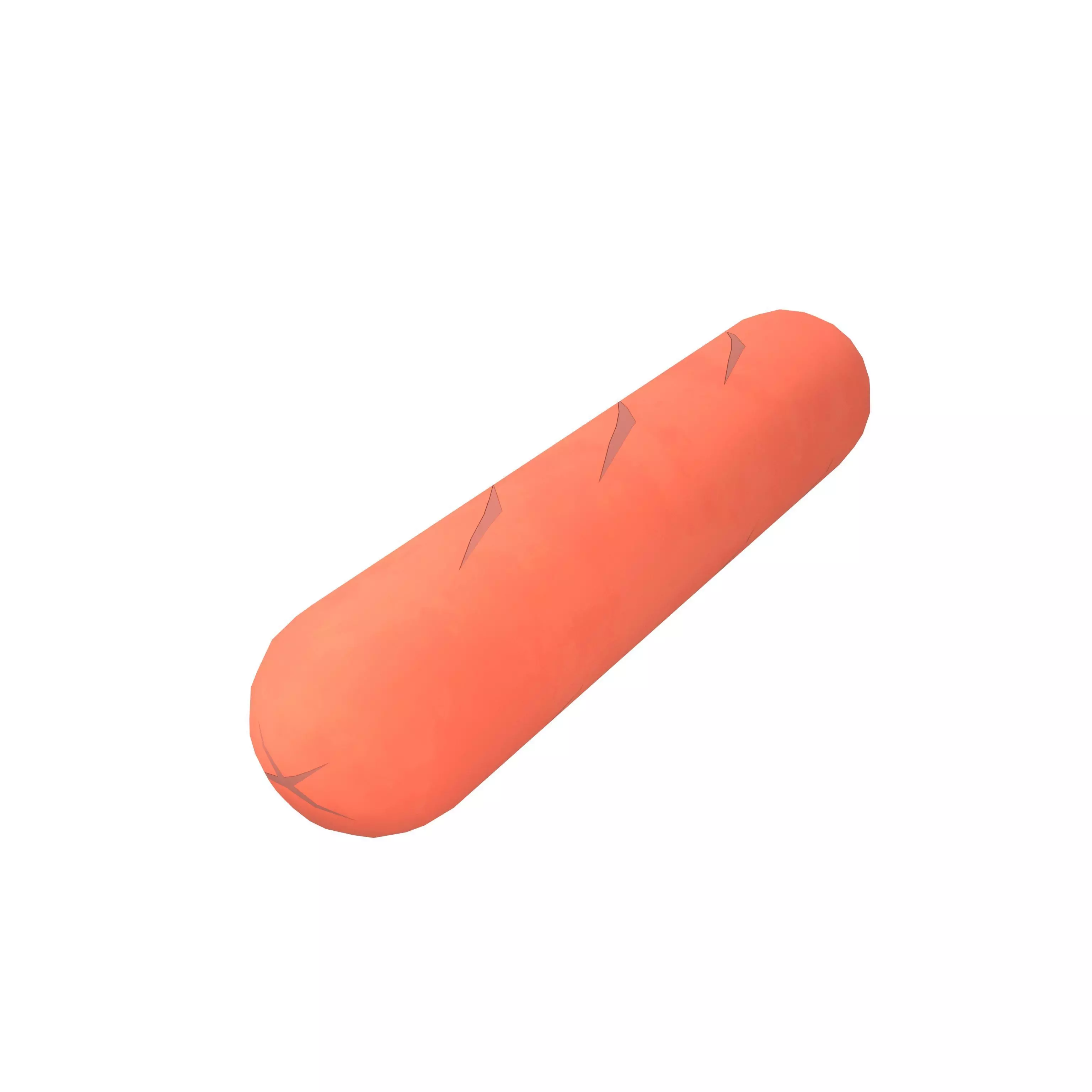 Sausage v1 001 Low-poly 3D model_0
