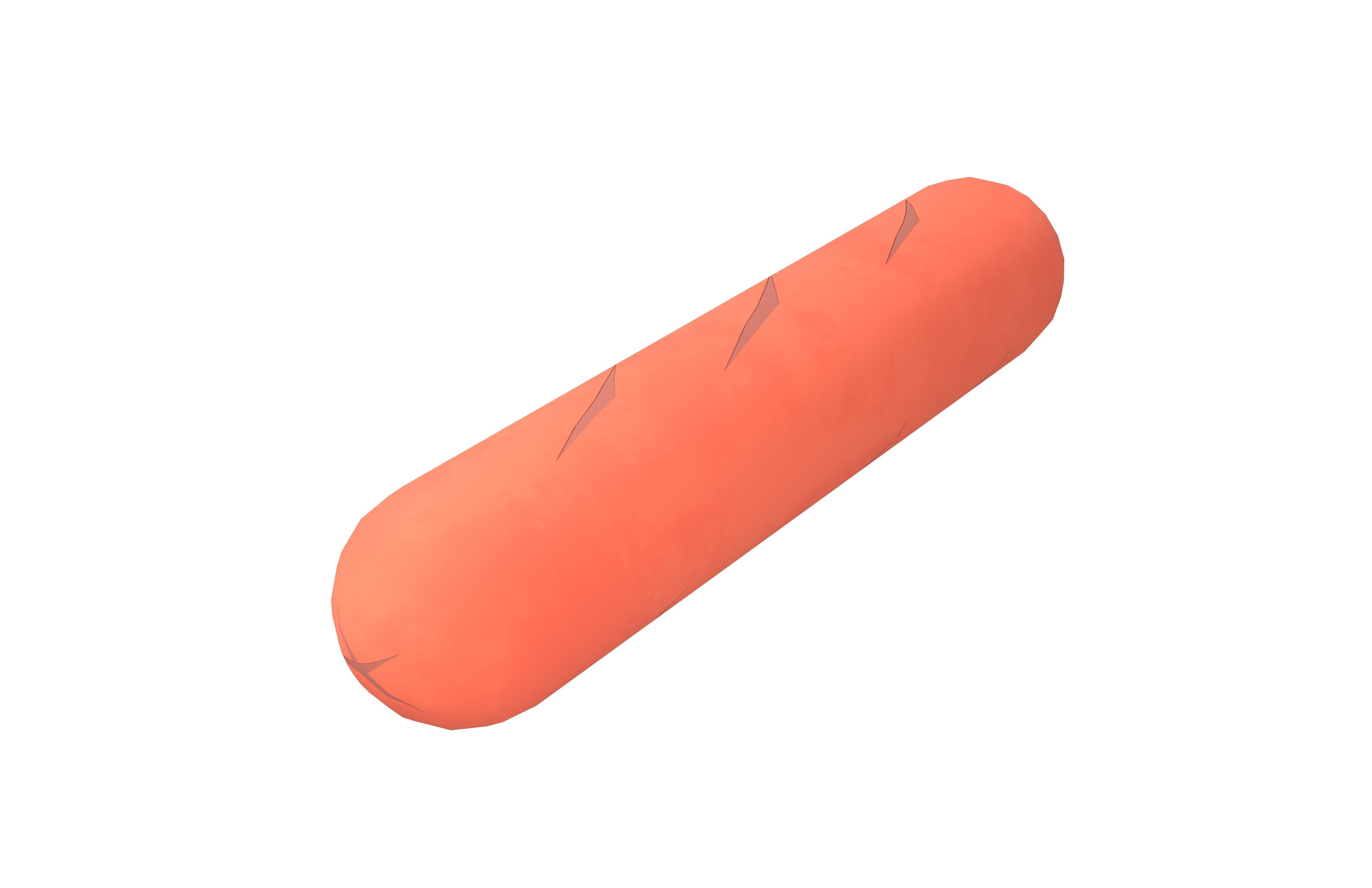 Sausage v1 001 Low-poly 3D model_2