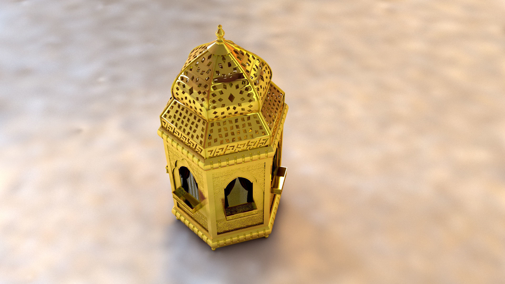arabic lamp 2 3D model_3