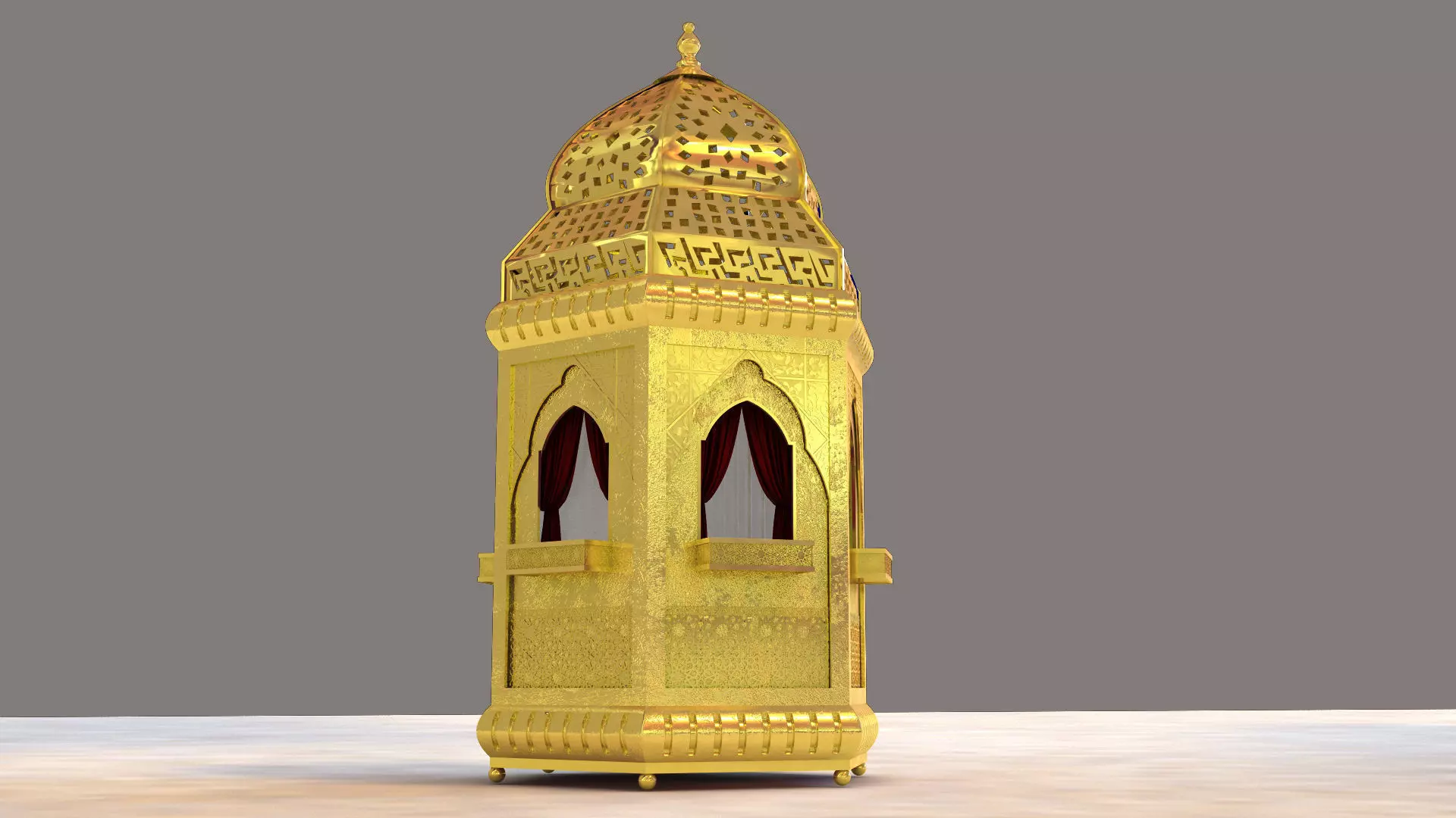 arabic lamp 2 3D model_0