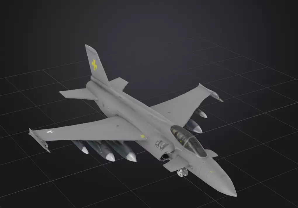 Fighter jet 3d model - Saab 39 gripen 3D print model_0