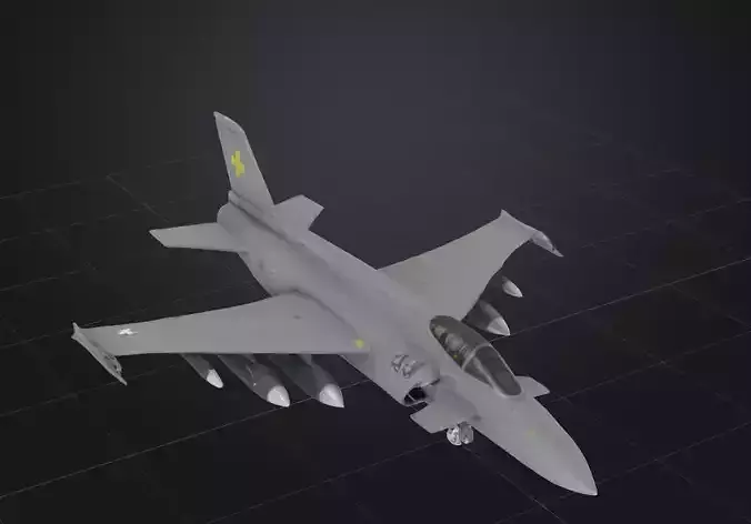 Fighter jet 3d model - Saab 39 gripen 