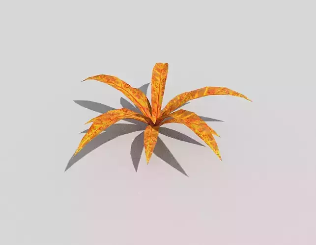 Low poly Plant orange