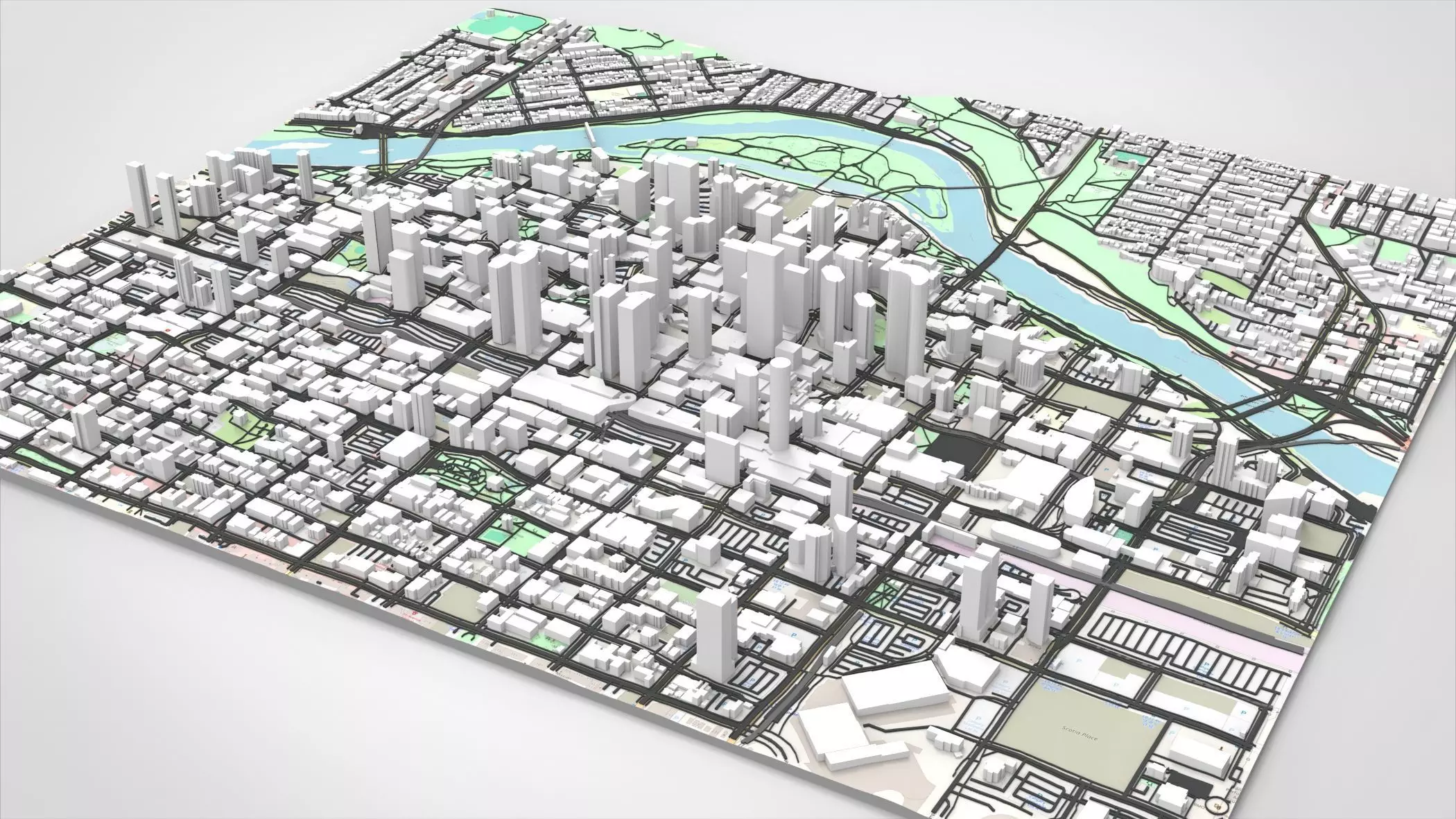 Cityscape Calgary Canada 3D model