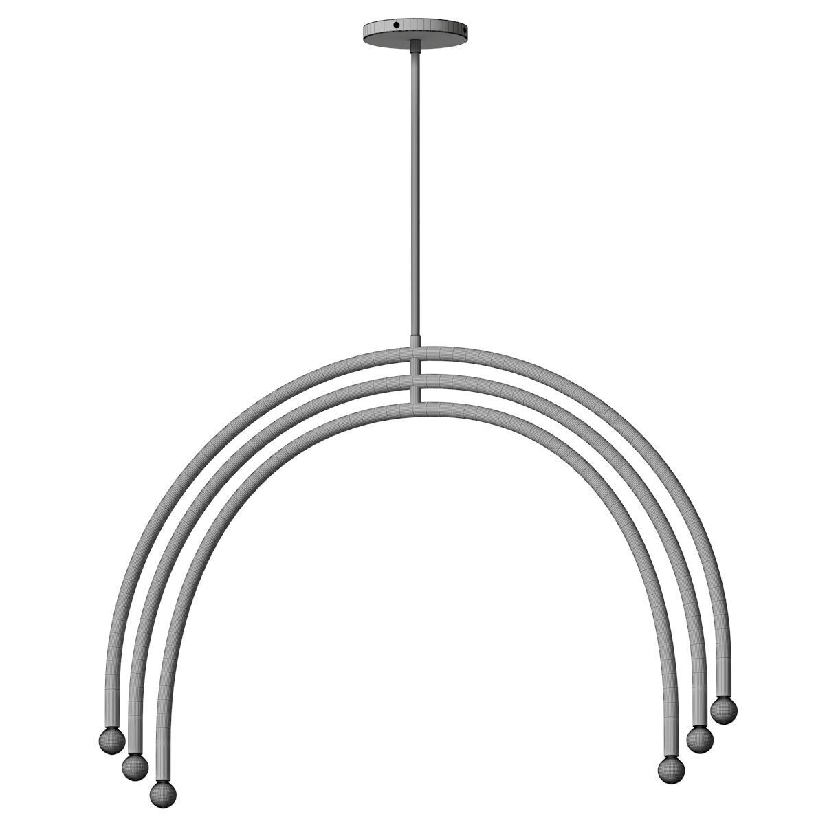 Arc Chandelier - West Elm 3D model_2