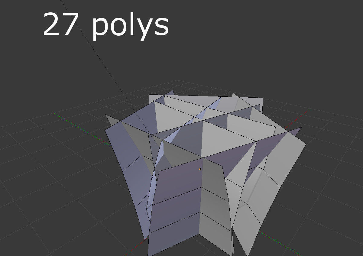 low poly shrub plant Low-poly 3D model_4