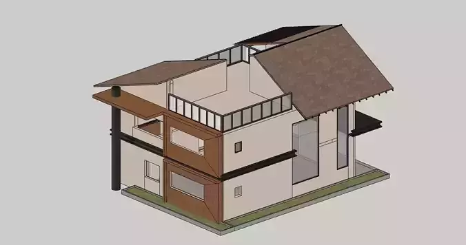 Bungalow 3D print model