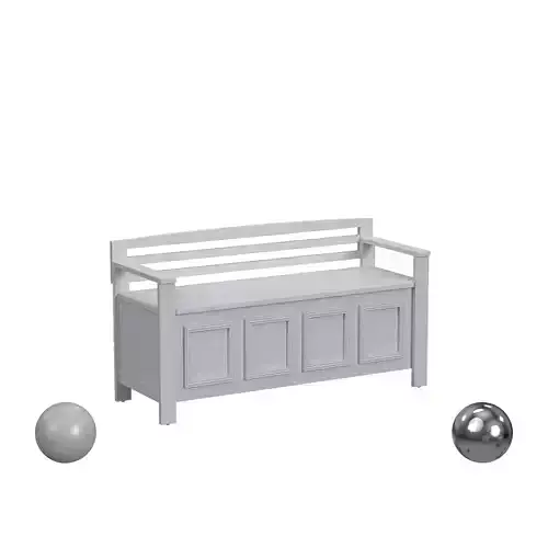 LAREDO WHITE STORAGE BENCH