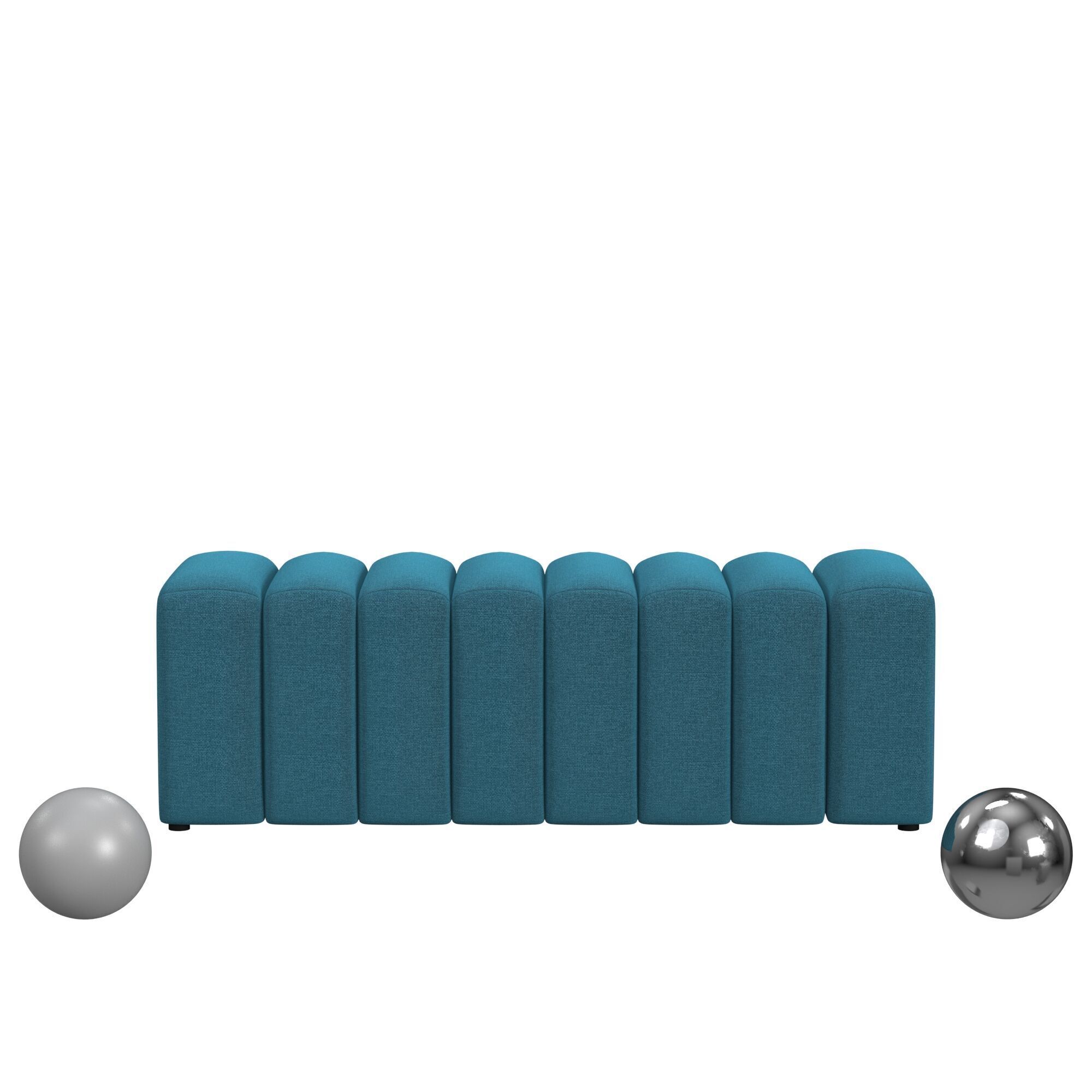 Coaster Summer Upholstered Channel Tufted Accent Bench 3D model_1