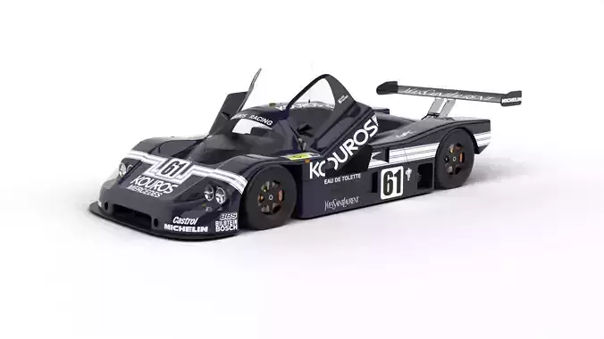 Mercedes Benz C9 Hasegawa 1987 Sauber Kouros Racing HQ 3d model 3D model