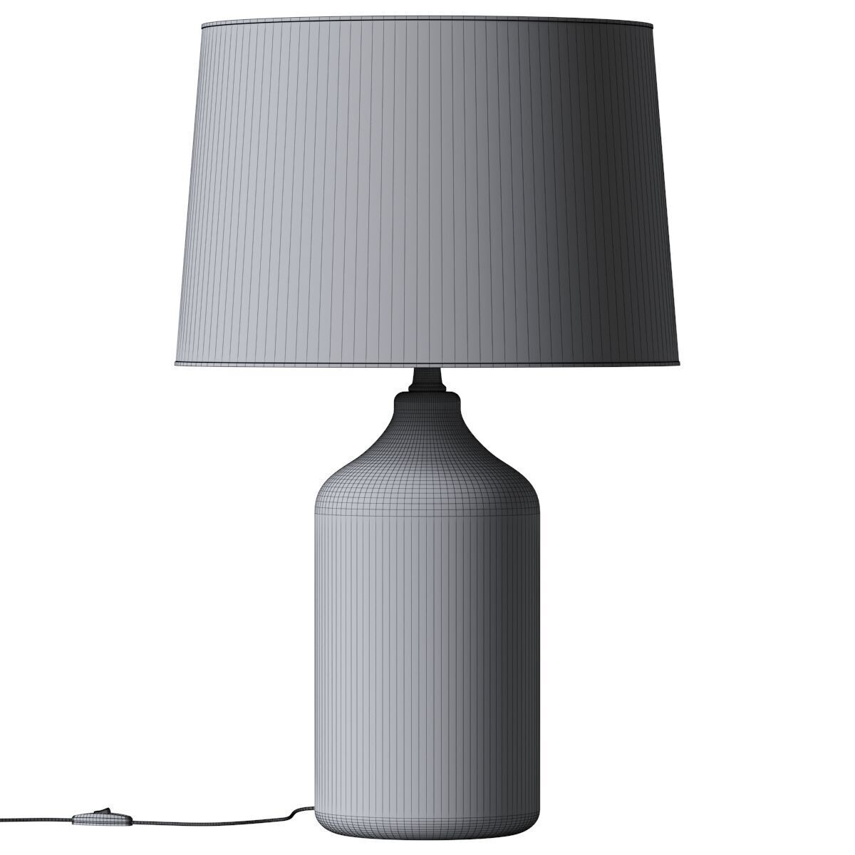 Zara - TABLE LAMP - WHITE CERAMIC BASE 3D model_2