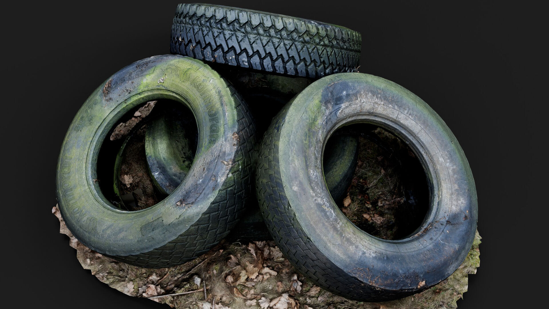 tires truck junkyard trash PBR photogrammetry 3D model_5
