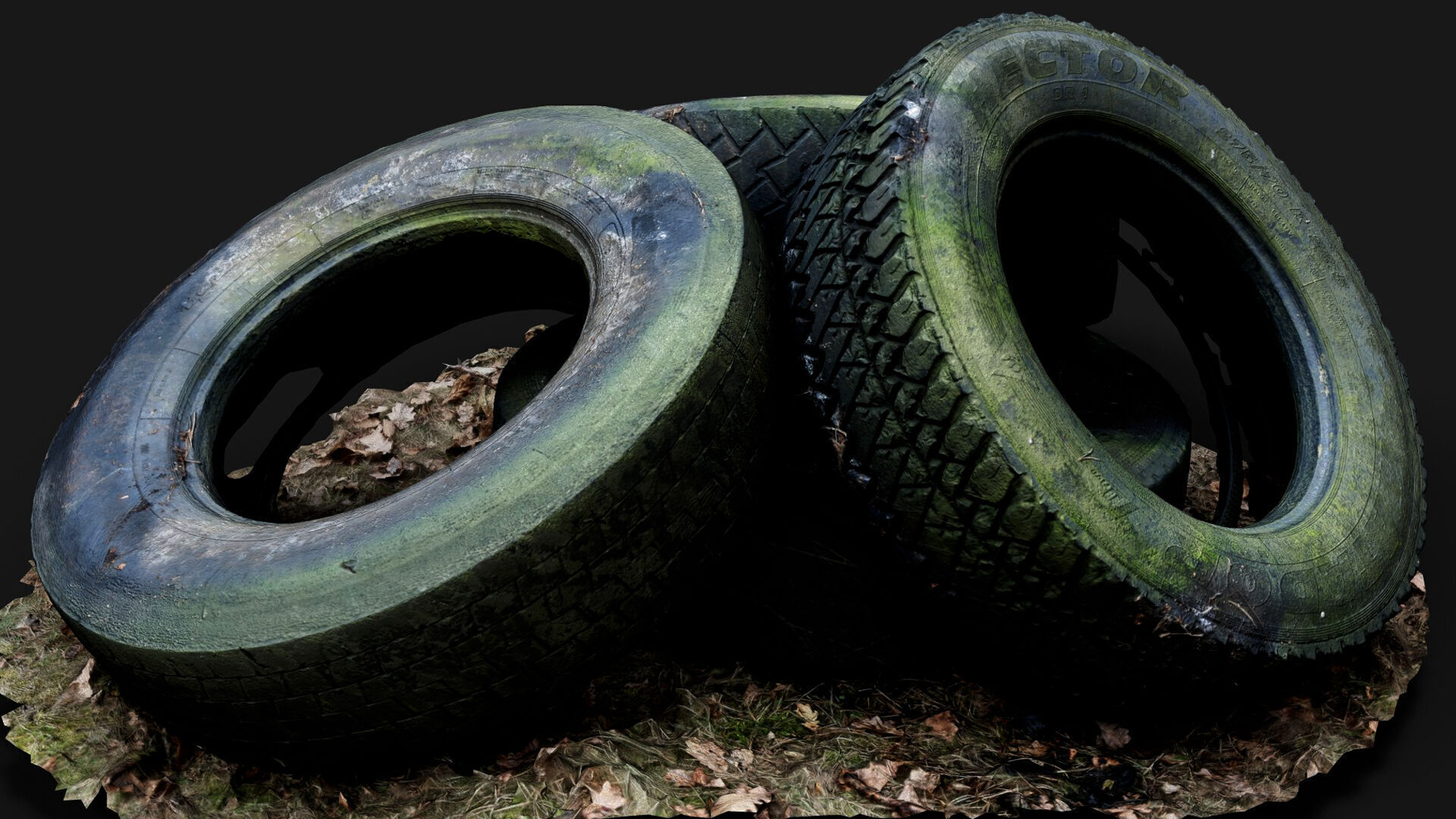 tires truck junkyard trash PBR photogrammetry 3D model_1