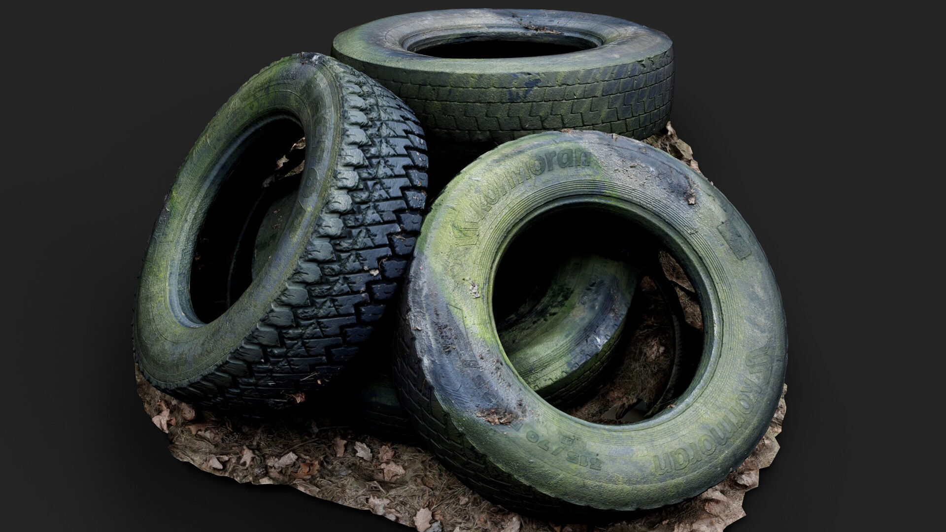 tires truck junkyard trash PBR photogrammetry 3D model_4