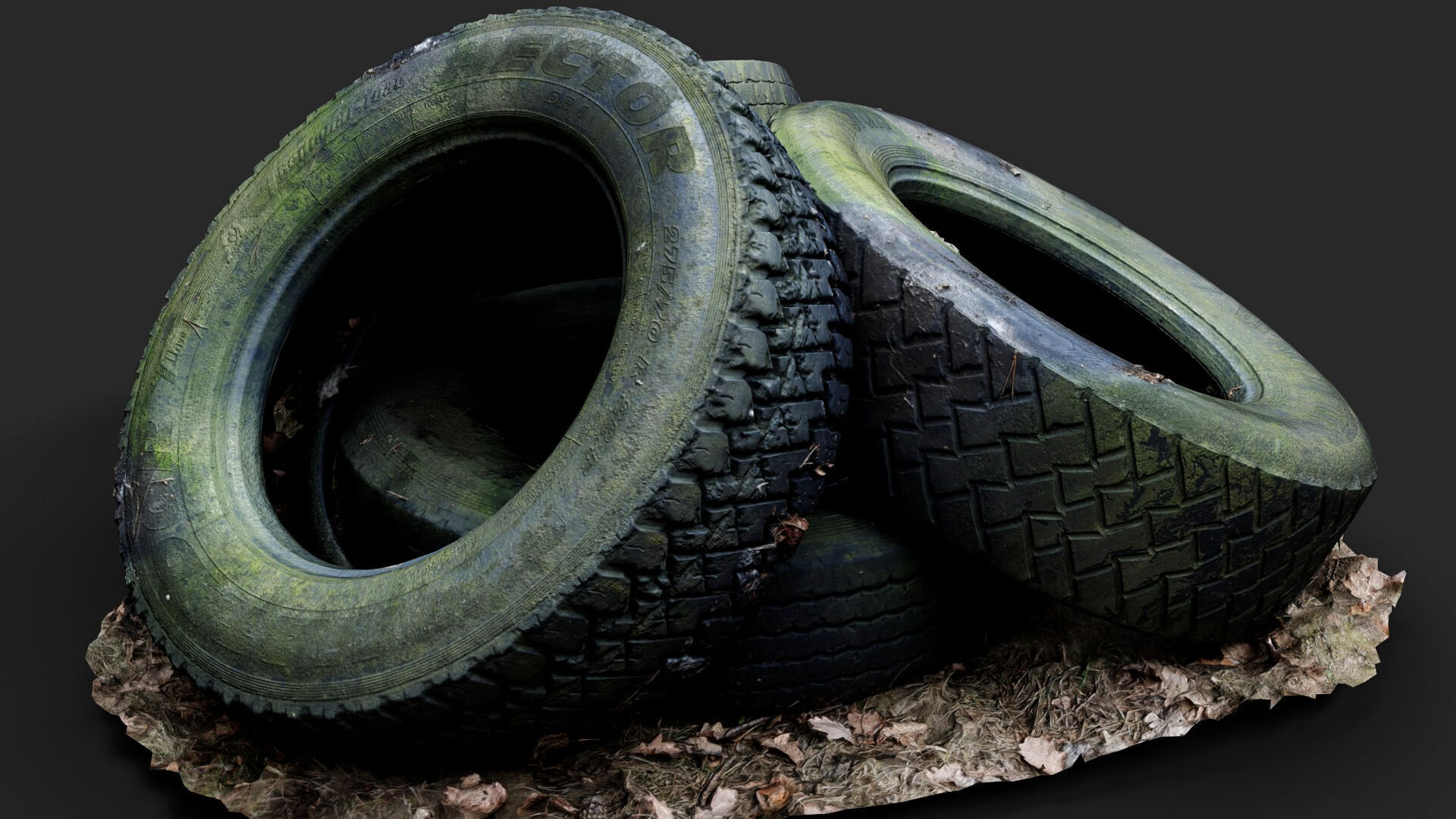 tires truck junkyard trash PBR photogrammetry 3D model_2
