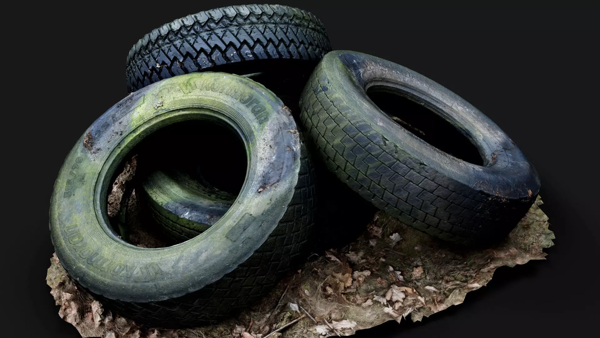 tires truck junkyard trash PBR photogrammetry 3D model_0