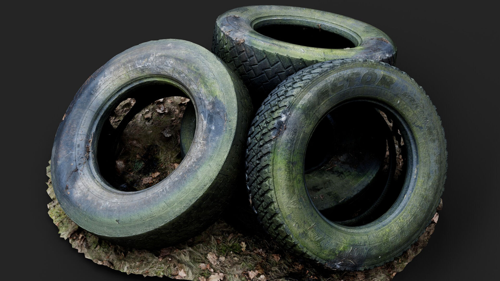 tires truck junkyard trash PBR photogrammetry 3D model_3