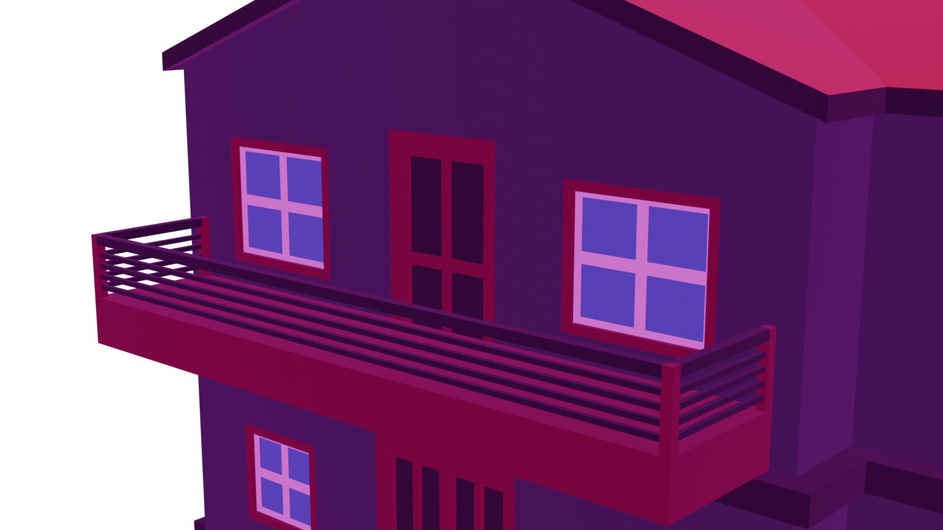  House 3D Model  Game Ready Low Poly Low-poly 3D model_10