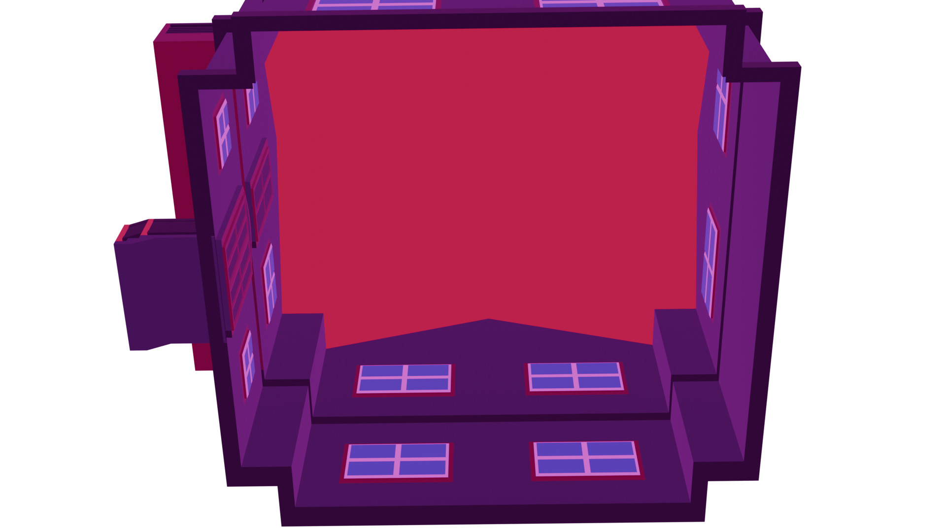  House 3D Model  Game Ready Low Poly Low-poly 3D model_2