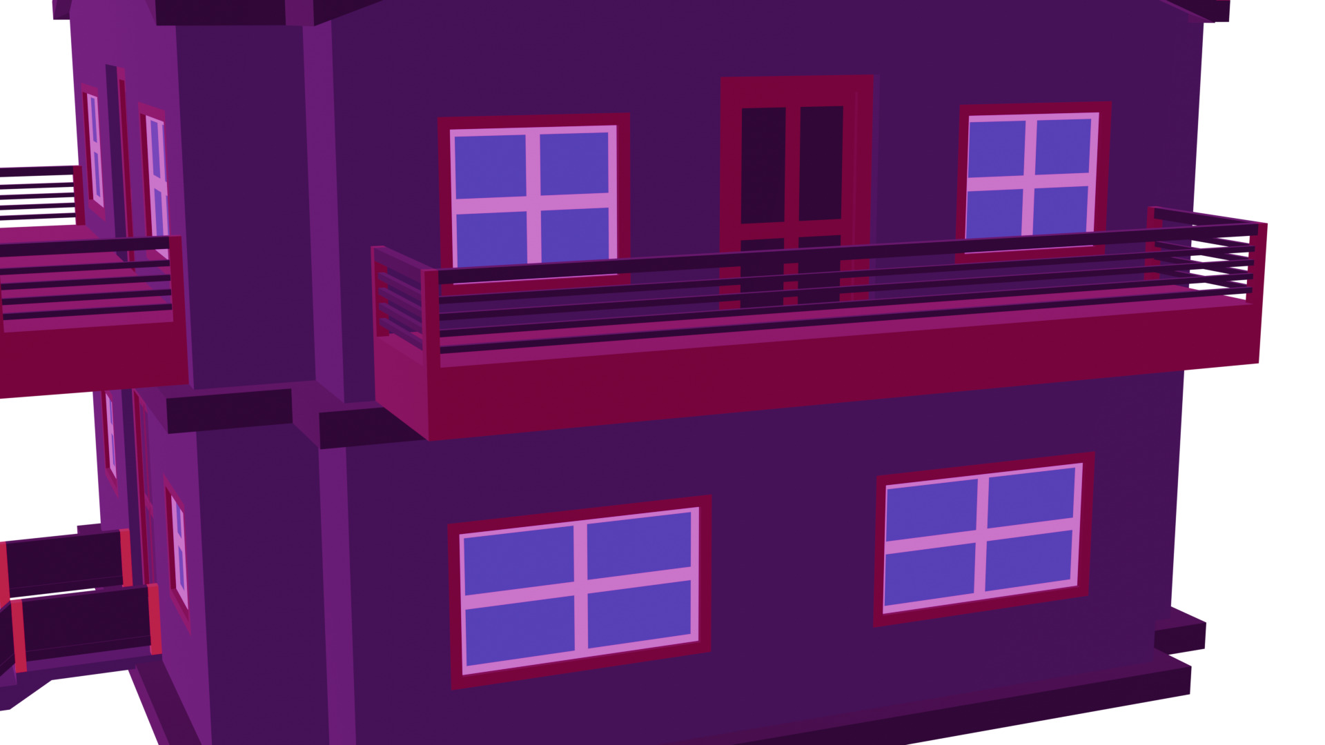  House 3D Model  Game Ready Low Poly Low-poly 3D model_1