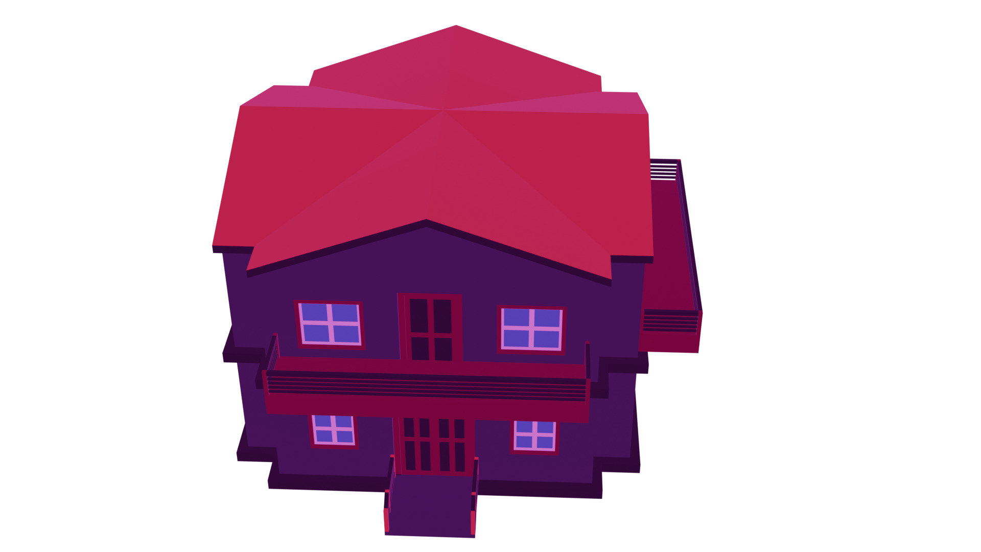  House 3D Model  Game Ready Low Poly Low-poly 3D model_5