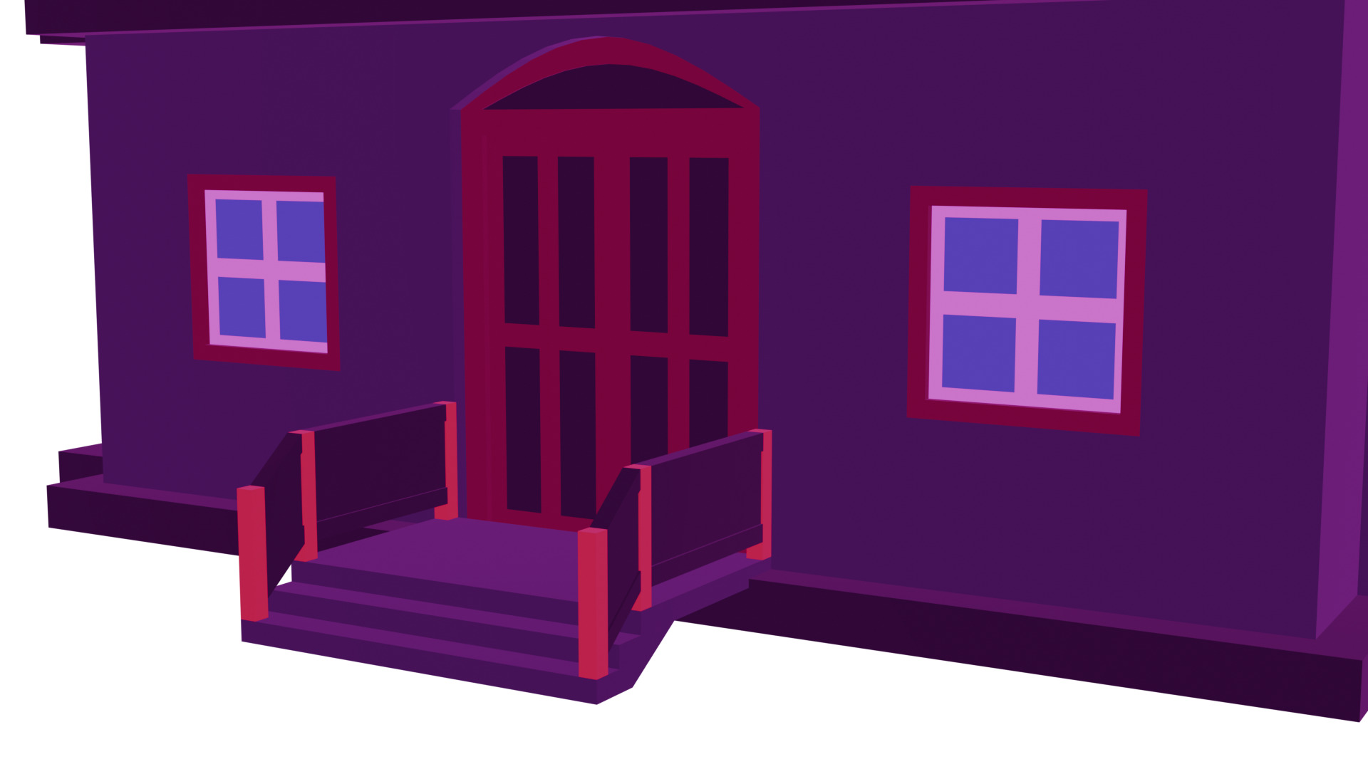  House 3D Model  Game Ready Low Poly Low-poly 3D model_8