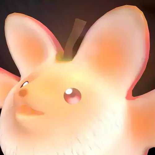 Apple Bat Low-poly 3D model