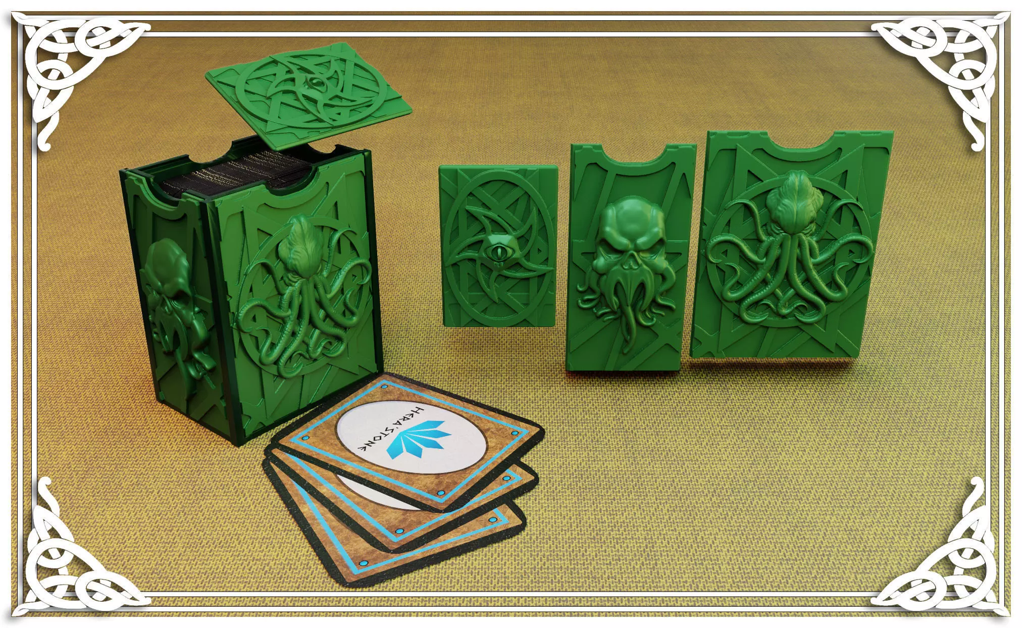 Chtulhu card holder 3D print model_0