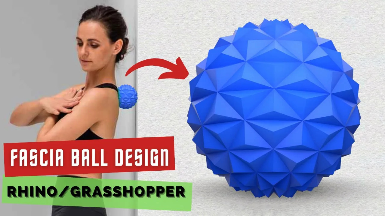 Gym Ball Fascia Ball Parametric Design Grasshopper Rhino Files 3D model_2