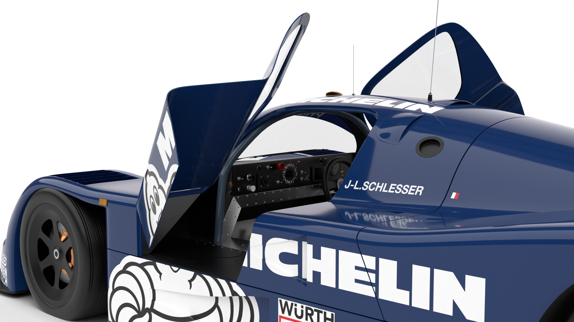 Mercedes Benz C9 1987 Sauber Michelin Racing HQ 3d model 3D model_15