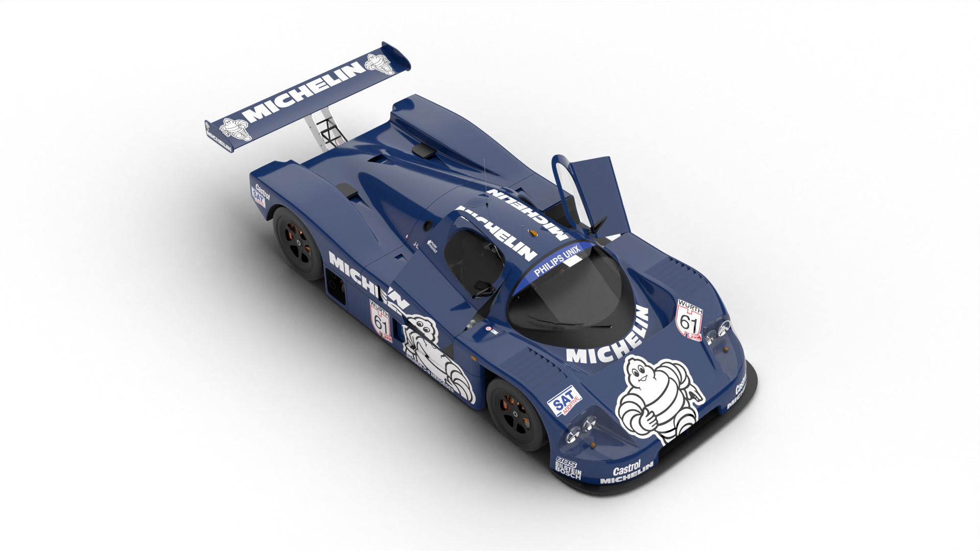 Mercedes Benz C9 1987 Sauber Michelin Racing HQ 3d model 3D model_8