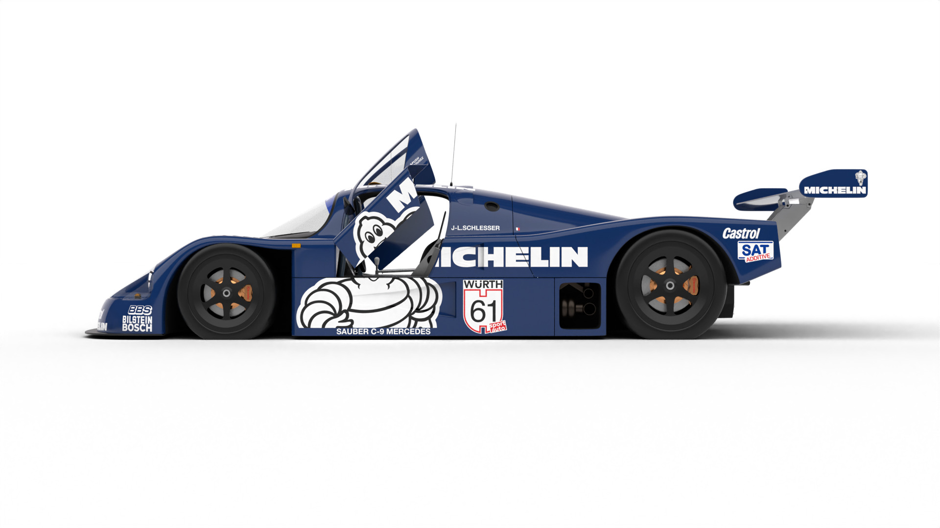 Mercedes Benz C9 1987 Sauber Michelin Racing HQ 3d model 3D model_10