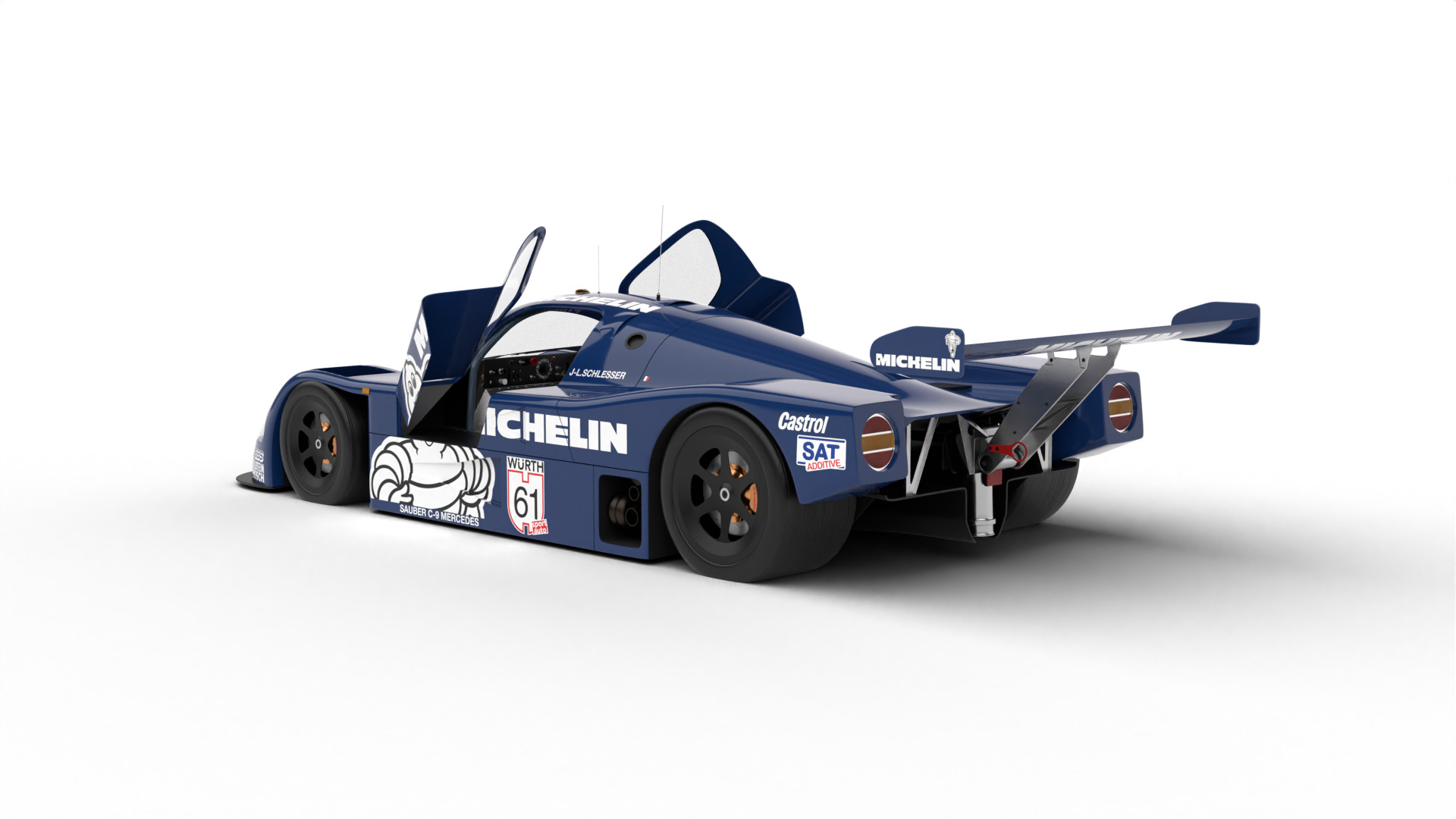 Mercedes Benz C9 1987 Sauber Michelin Racing HQ 3d model 3D model_1