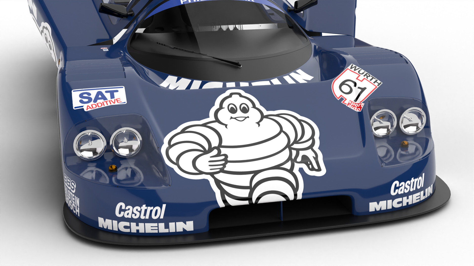 Mercedes Benz C9 1987 Sauber Michelin Racing HQ 3d model 3D model_6