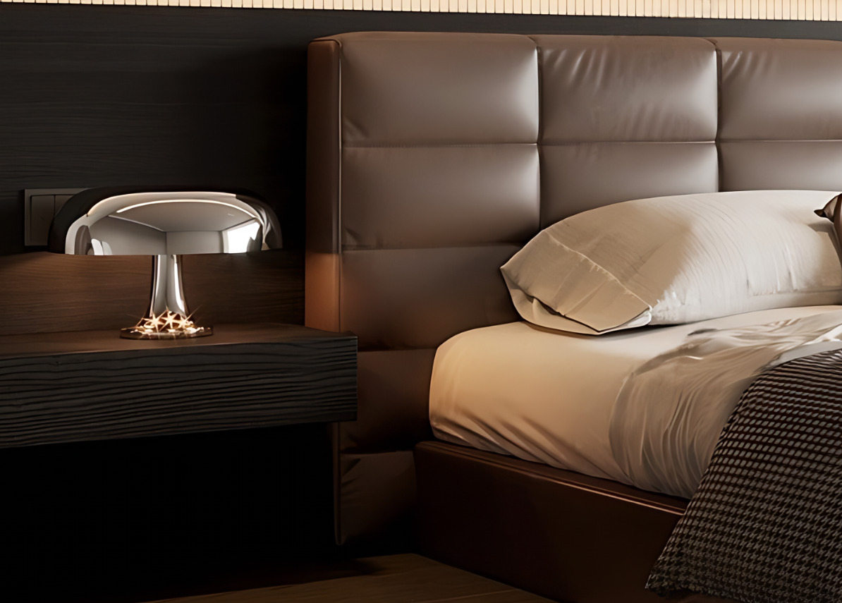 Modern bedroom interior scene 3D model_1