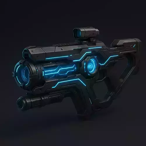 Ion Veil Plasma Rifle Low-poly 3D model