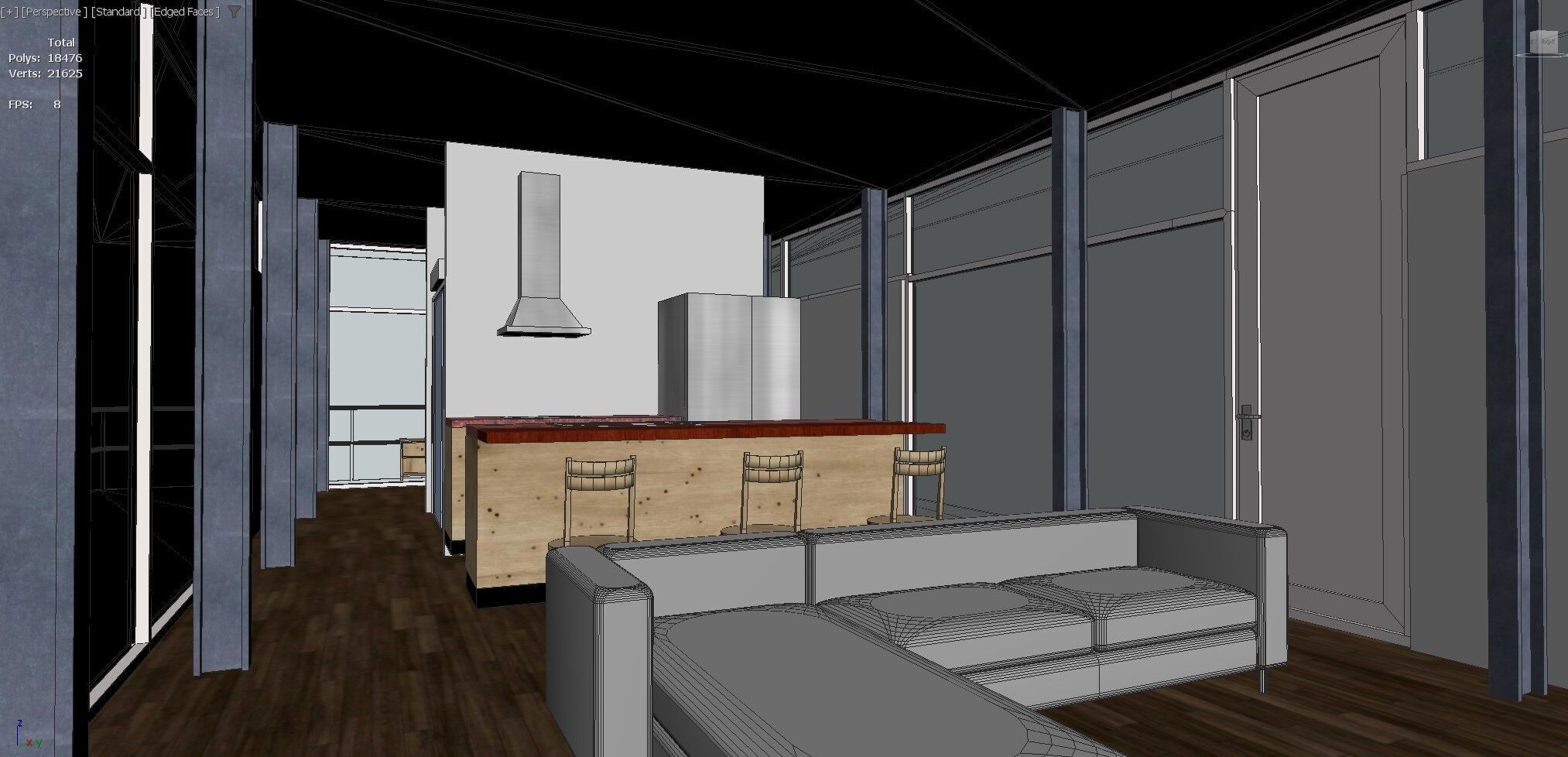 Hill House 3D Model and Twinmotion Scene Low-poly 3D model_4